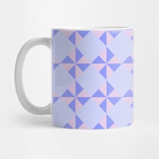 Periwinkle Right and Left Patchwork Pattern Mug